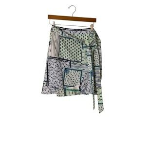 LOFT‎ Petites Women's 8P Floral Wrap Skirt Ruffle Accent Coastal Cowgirl Spring